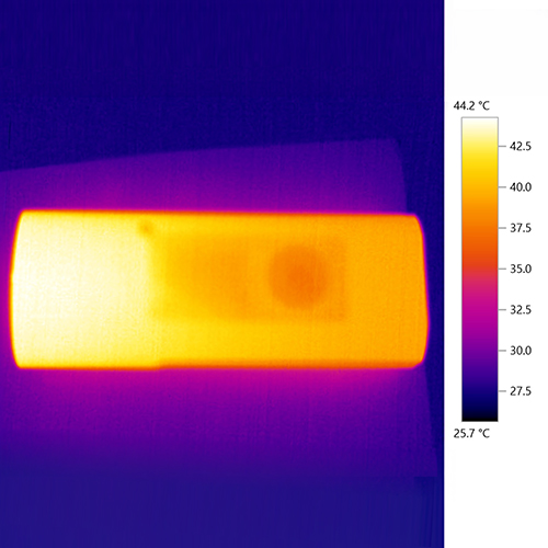 Thermal camera view of Arizer Solo 2 Max temperature during a session.