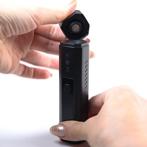 Nectar Hex front view with mouthpiece detached, showing the screen