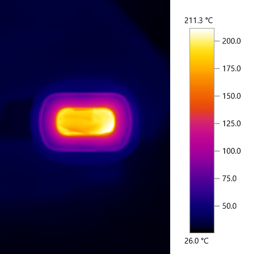 Accurate temperature readings of the Pax 4 chamber using thermal camera.