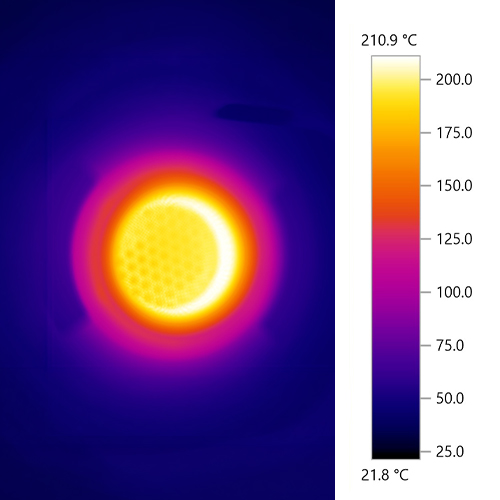 Accurate temperature readings of the Venty chamber using thermal camera