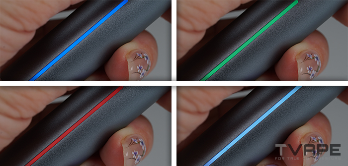 Different LEDs for temperature control of Puffco Pivot
