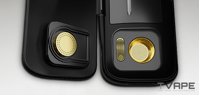 AirVape Legacy Pro 2 with its gold-plated heating chamber opened