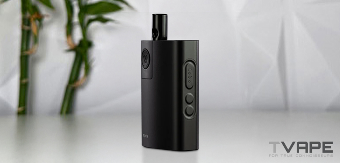 POTV Lobo Vaporizer on the table showing its buttons