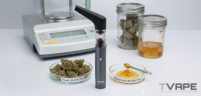 Concentrates and Dry Herb around the Utillian 6 Dab Pen