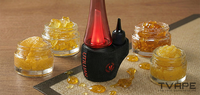 Utillian 8 e Rig with different types of concentrates