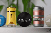 Best grinders for weed are placed on the table where the Zeus Bolt XL, Brilliant Cut Grinder and SLX are visible.