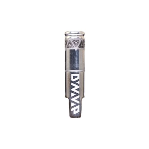 Steel-colored DynaVap UniDyn condenser cap with engraved logo, an accessory that ensures efficient cooling and vapor retention.