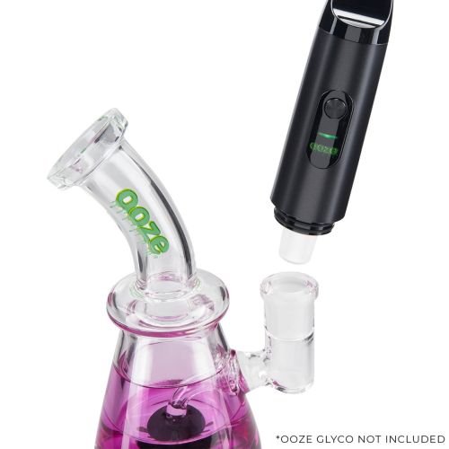 Ooze Booster attached to a glass water pipe