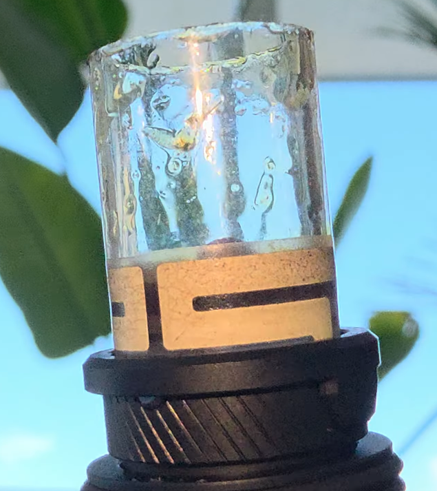Glass heating chamber with elements printed on the outside of the glass by thermodyne systems