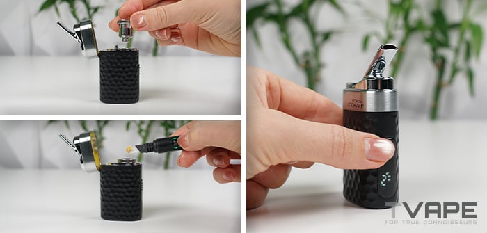 Lookah Python concentrate vaporizer - operation process
