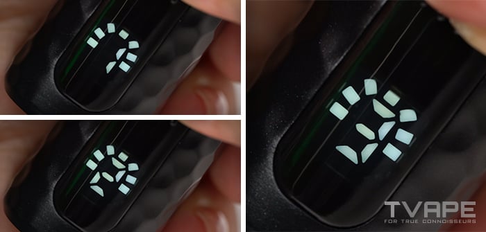 Lookah Python concentrate vaporizer - LED screen that shows 3 voltage modes