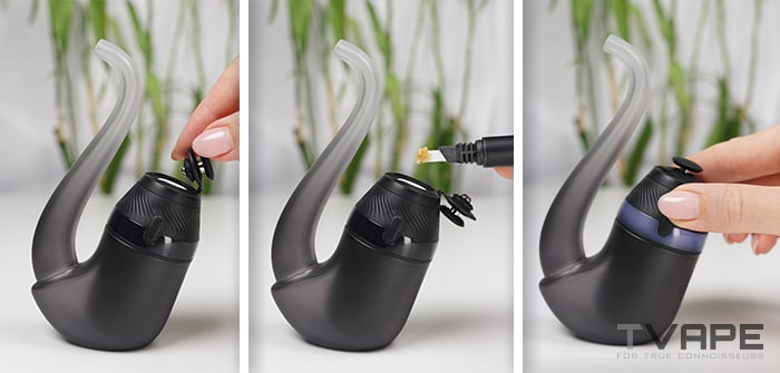 New Puffco Proxy vaporizer - step-by-step process of a concentrate loading