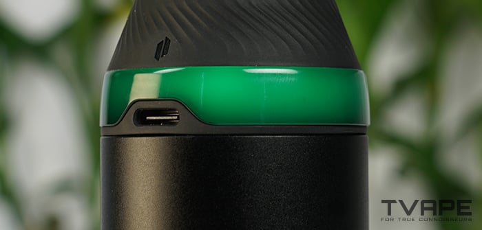 Puffco Proxy Core dab pen - a close-up of the USB-C charging port on the Puffco Core wax pen