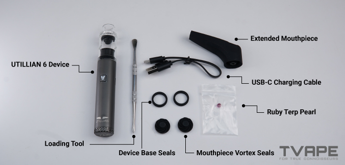 Utillian 6 Dab Pen and parts