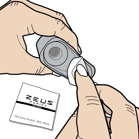 ZEUS Grime Wipes cleaning heating chamber