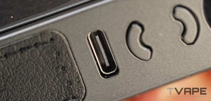 AirVape Legacy Pro 2 vaporizer - a close-up view of the USB-C charging port on the vaporizer