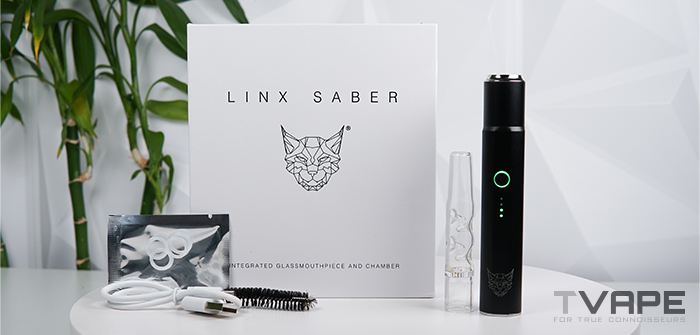 Linx Saber Dry herb Vaporizer box and parts