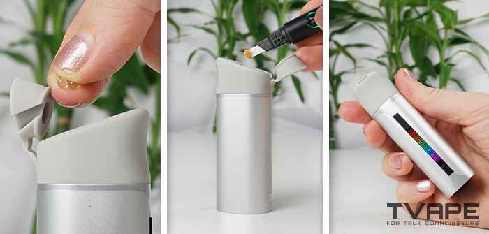 Step-by-step operation process with the Yocan Black Pocket dab pen