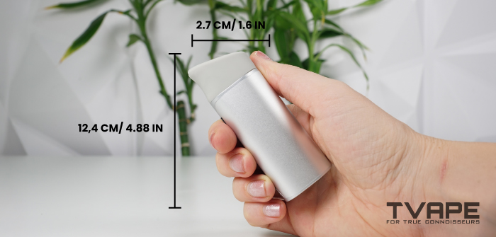 Yocan Black Pocket wax pen - dimensions